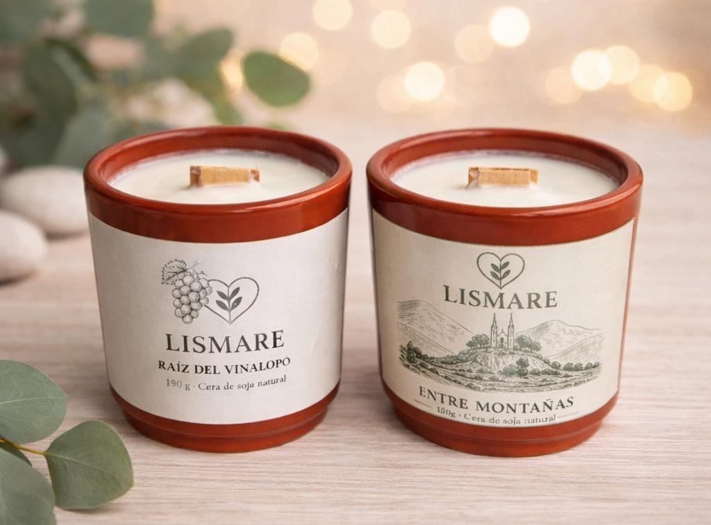 velas de soja natural lismare
